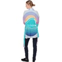 Tsunami Tidal Wave Wave Minimalist Ocean Sea Long Sleeve Velvet Kimono  View2