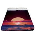 Sunset Ocean Beach Water Tropical Island Vacation 5 Fitted Sheet (California King Size) View1