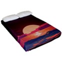 Sunset Ocean Beach Water Tropical Island Vacation 5 Fitted Sheet (California King Size) View2