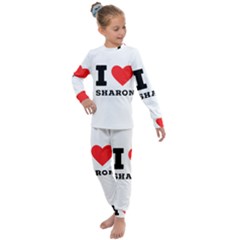 I Love Sharon Kids  Long Sleeve Set  by ilovewhateva