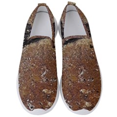 Rustic Charm Abstract Print Men s Slip On Sneakers by dflcprintsclothing