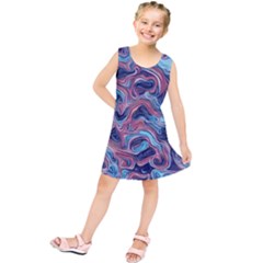 Fluid Art Pattern Kids  Tunic Dress by GardenOfOphir