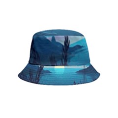 Ai Generated Ocean Sea Water Anime Nautical 2 Inside Out Bucket Hat (kids) by Pakemis