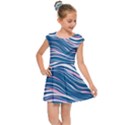 Modern Fluid Art Kids  Cap Sleeve Dress View1