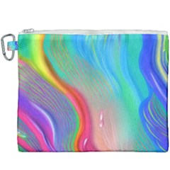 Fluid Art - Contemporary And Flowy Canvas Cosmetic Bag (xxxl) by GardenOfOphir