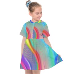 Fluid Art - Contemporary And Flowy Kids  Sailor Dress by GardenOfOphir