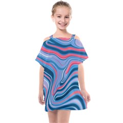 Fluid Art - Abstract And Modern Kids  One Piece Chiffon Dress by GardenOfOphir