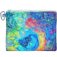 Liquid Art Pattern - Fluid Art Canvas Cosmetic Bag (xxxl) by GardenOfOphir