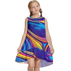 Dancing In The Liquid Light Kids  Frill Swing Dress by GardenOfOphir