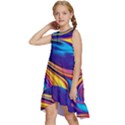 Dancing In The Liquid Light Kids  Frill Swing Dress View2