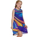 Dancing In The Liquid Light Kids  Frill Swing Dress View3