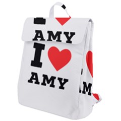 I Love Amy Flap Top Backpack by ilovewhateva