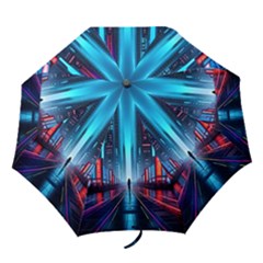 City People Cyberpunk Folding Umbrellas by Jancukart