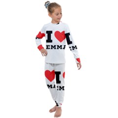 I Love Emma Kids  Long Sleeve Set  by ilovewhateva