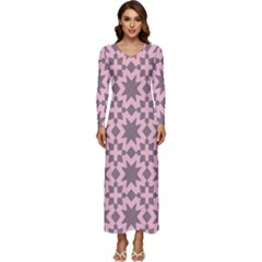 Pattern 19 Long Sleeve Longline Maxi Dress by GardenOfOphir