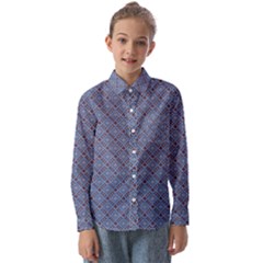 Blue Diamonds Kids  Long Sleeve Shirt by Sparkle