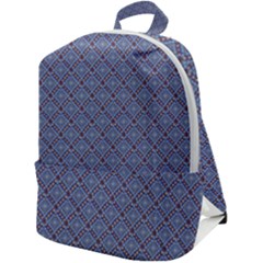 Blue Diamonds Zip Up Backpack by Sparkle