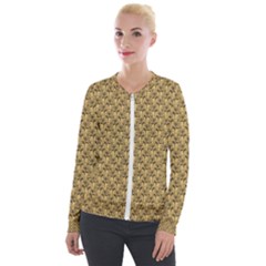 Flowers Velvet Zip Up Jacket by Sparkle