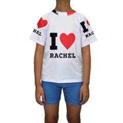 I Love Rachel Kids  Short Sleeve Swimwear by ilovewhateva