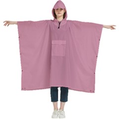 Cashmere Rose Pink	 - 	hooded Rain Ponchos by ColorfulWomensWear