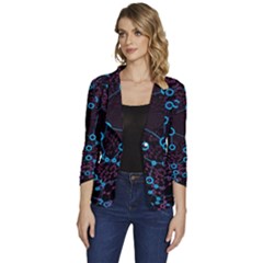 Artificial Intelligence Network Women s One-button 3/4 Sleeve Short Jacket by Semog4