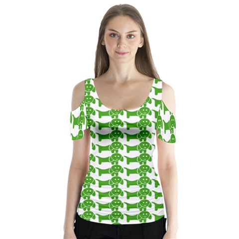 Pattern 163 Butterfly Sleeve Cutout Tee  by GardenOfOphir