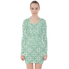 Pattern 168 V-neck Bodycon Long Sleeve Dress by GardenOfOphir