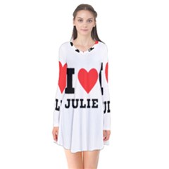 I Love Julie Long Sleeve V-neck Flare Dress by ilovewhateva