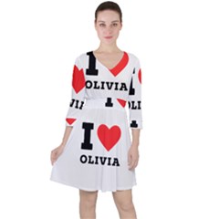 I Love Olivia Quarter Sleeve Ruffle Waist Dress by ilovewhateva