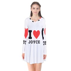 I Love Joyce Long Sleeve V-neck Flare Dress by ilovewhateva