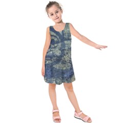 Elemental Beauty Abstract Print Kids  Sleeveless Dress by dflcprintsclothing