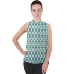 Pattern 307 Mock Neck Chiffon Sleeveless Top by GardenOfOphir