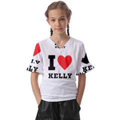 I Love Kelly  Kids  V-neck Horn Sleeve Blouse by ilovewhateva