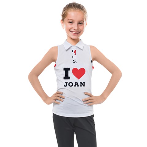 I Love Joan  Kids  Sleeveless Polo Tee by ilovewhateva