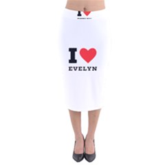 I Love Evelyn Velvet Midi Pencil Skirt by ilovewhateva