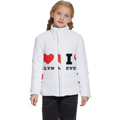 I Love Evelyn Kids  Puffer Bubble Jacket Coat by ilovewhateva