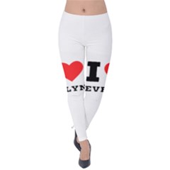 I Love Evelyn Velvet Leggings by ilovewhateva