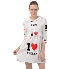 I Love Evelyn Mini Skater Shirt Dress by ilovewhateva