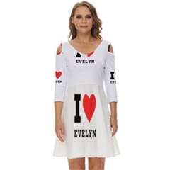 I Love Evelyn Shoulder Cut Out Zip Up Dress by ilovewhateva