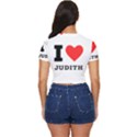 I love judith Side Button Cropped Tee View4