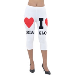 I Love Gloria  Lightweight Velour Capri Leggings  by ilovewhateva