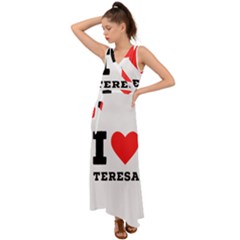 I Love Teresa V-neck Chiffon Maxi Dress by ilovewhateva