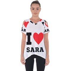 I Love Sara Cut Out Side Drop Tee by ilovewhateva