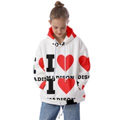 I Love Madison  Kids  Oversized Hoodie by ilovewhateva