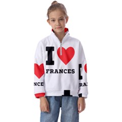 I Love Frances  Kids  Half Zip Hoodie by ilovewhateva