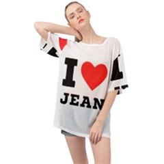 I Love Jean Oversized Chiffon Top by ilovewhateva