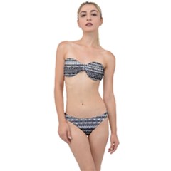 Tribal Zentangle Line Pattern Classic Bandeau Bikini Set by Semog4