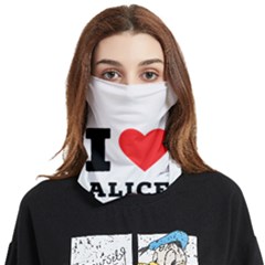 I Love Alice Face Covering Bandana (two Sides) by ilovewhateva