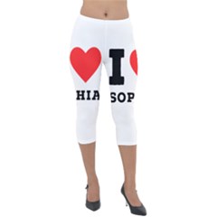 I Love Sophia Lightweight Velour Capri Leggings  by ilovewhateva