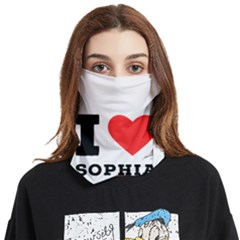 I Love Sophia Face Covering Bandana (two Sides) by ilovewhateva